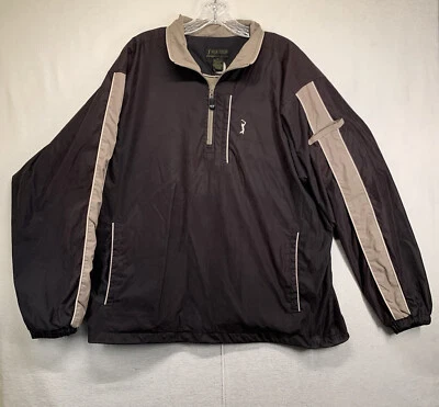 复古 90 年代高尔夫夹克 PGA 巡回赛签名系列 1/4 拉链 ASCENT 大号 — 第 1/4 张图片