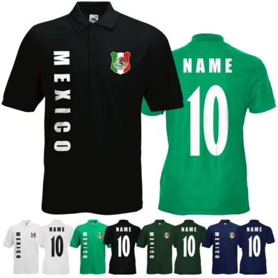 AKYTEX WM 2018 Mexiko MEXICO Polo-Shirt Trikot Name Nummer