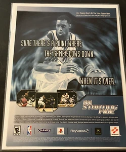 NBA Starting Five Basketball - Vintage Original Konami Gaming Print Ad Wall Art - Picture 1 of 5