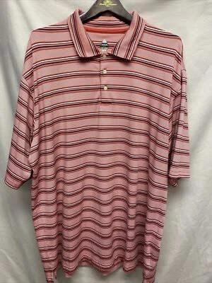 Camisa Polo Bolle Golf Tech Hombres 2XL Naranja Rayas Clásica Elastizada Informal XXL Foto 1 de 4