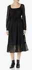 Astr The Label Women's Padma Square Neck Long Sleeve Tiered Midi Dress