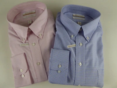 Camisa de vestir Roundtree & Yorke Gold Label sin hierro a cuadros Ultimate Oxford nueva con etiquetas $75 Foto 1 de 2