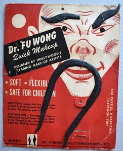 Vintage 1950's DR. FU WONG Make-Up Artists Novelty Gag Accessories on Card 1957 - Picture 1 of 5