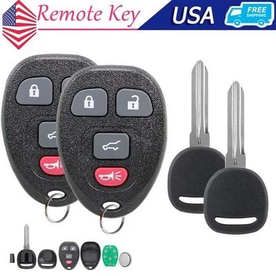 2 For 2007 2008 2009 2010 2011 2012 2013 2014 Chevrolet Tahoe Car Remote Key Fob - Image 1 of 4