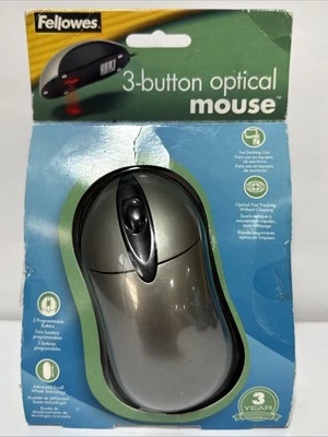Fellowes 3 Button Optical Mouse 98903 New and Factory Sealed  - Image 1 of 4