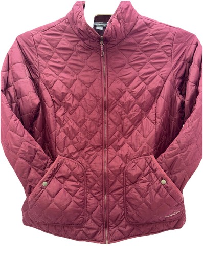 VETEMENTS Eddie Bauer Giacca Lunga Donna XXL (48X28) Marrone Snap Front Cappotto Isolato