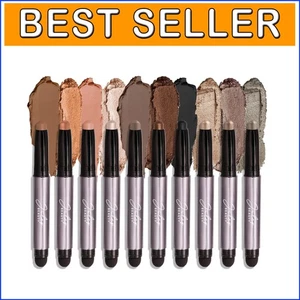 Effortless 10-PC Waterproof Eyeshadow Palette - Blendable Matte & Shimmer - Picture 1 of 12