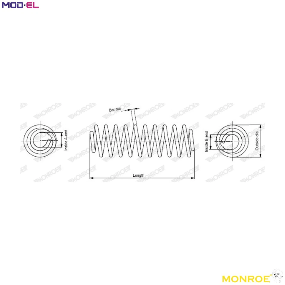 MUELLE DE SUSPENSIÓN SP4039 PARA KIA ORGULLOS/III RIO/Hatchback/Furgoneta G4LA 1.2L 4cyl Foto 1 de 4
