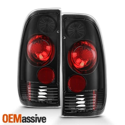 Fits 97-03 F150 99-07 F250 F350 F450 F550 SuperDuty Black Bezel Tail Lights Lamp - Image 1 of 4