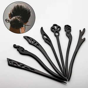 Women's Retro Wooden Hair Stick Wood Hairpin Hair Accessories Shawl Pin 18cm * - Foto 1 di 24