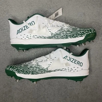 Chuteiras de beisebol Adidas Adizero Afterburner masculinas verde branco IG2308 tamanho 15 novas - Imagem 1 de 4