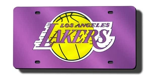 Los Angeles Lakers License Plate Laser Cut Light Purple - Picture 1 of 1