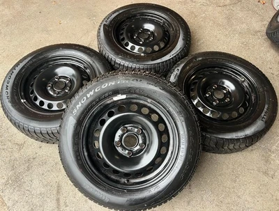 4 WINTERRÄDER VW GOLF 7 8 SKODA OCTAVIA 3 5E SEAT LEON 5F KL CONTI 195/65R15 91T - Bild 1 von 4