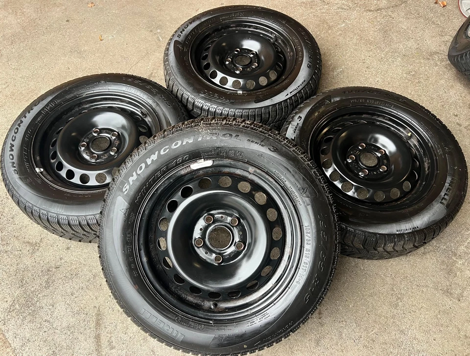 4 WINTERRÄDER VW GOLF 7 8 SKODA OCTAVIA 3 5E SEAT LEON 5F KL CONTI 195/65R15 91T - Bild 1 von 4