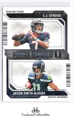 2023 Panini Contenders #4 C.J. Stroud / Jaxon Smith-Njigba Round Numbers - Image 1 of 2