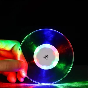 Posavasos LED Bar Fiesta Soporte para Bebidas Estera Luces de Cóctel Luminosas Posavasos - Imagen 1 de 11