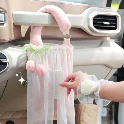 Pañuelos colgantes cubierta de caja soporte de pañuelos para hogar automóviles camión Foto 1 de 4