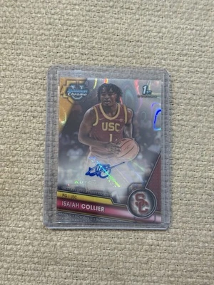 Isaiah Collier 2023 Bowman University Chrome Auto Autograph #106/199 - Imagem 1 de 2