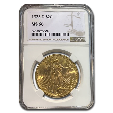 1923-D $20 Saint-Gaudens Gold Double Eagle MS-66 NGC - SKU#153632 Cover