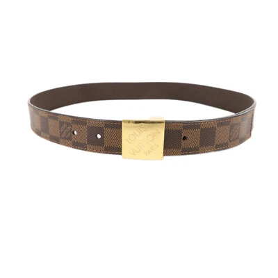 Подлинный ремень Louis Vuitton Damier Ebene Saint Tulle Carre 80/32 M6944 б/у - Изображение 1 из 4