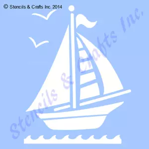 TENCIL BARCA A VELA 5,75" NAUTICA OCEANO MARE SPIAGGIA ONDA MODELLO VERNICE ARTIGIANALE NUOVO - Foto 1 di 1