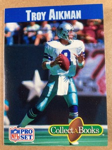 1990 Pro Set Collect-A-Books Card #17 Troy Aikman NFL Football Dallas Cowboys