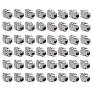 48x module Keystone cat 6A blindé pour branchement câble RJ45 - Photo 1/7