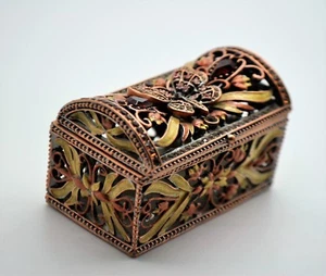 Exquisite design Decorative Butterfly copper color Jewelry Box Storage gift   - Picture 1 of 7