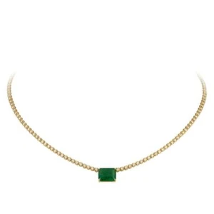 50% OFF CLEARANCE!! NWT $15000 RARE IMPORTANT 18KT GOLD EMERALD DIAMOND NECKLACE - Picture 1 of 4