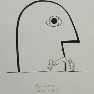 Clave de humor cómico Das Orakel? litografía offset firmada 1978 - Imagen 1 de 4