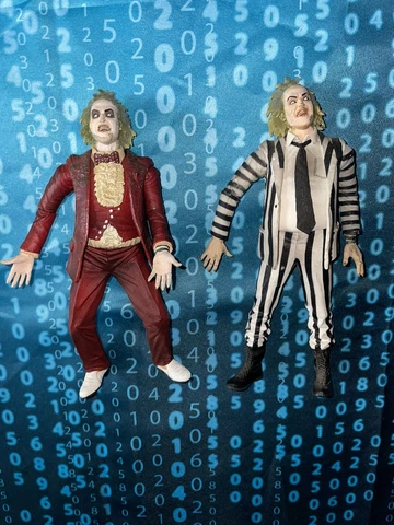Lot Of 2 Neca Cult Classics Beetlejuice Tuxedo And Regular Suit (loose Figures) Cover