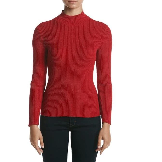 Womens Studio Works Ribbed Mock Turtleneck Sweater Size Large Petite Sparkle NWT - Image 1 of 1