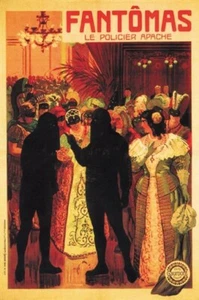 Stampa poster film Fantômas vs Fantômas Louis Feuillade 1914 - Foto 1 di 1