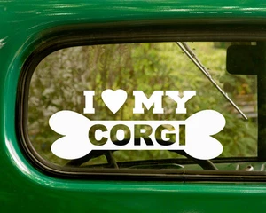 2 I LOVE MY CORGI DOG STICKERs Breed Decal Car Truck Laptop Window Bumper Rv - Bild 1 von 1