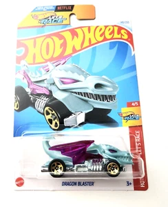 Hot Wheels Dragon Blaster Blue #140 140/250 - 2024 Hot Wheels Let's Race - Foto 1 di 1