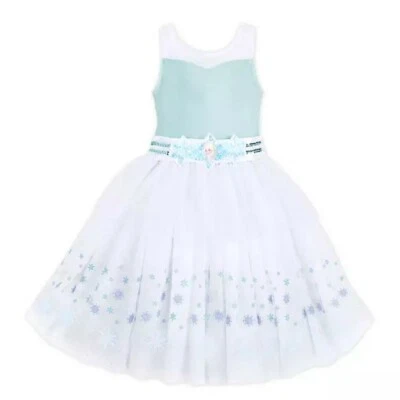 Disney Store Frozen Leotard Tutu Dress Up Princess Fancy Party Deluxe Outfit NEW - Image 1 of 4
