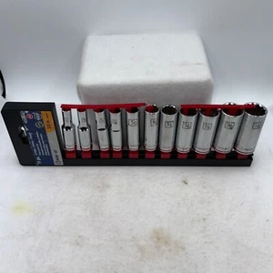 Kobalt 3/8" drive 12-point deep well sockets set of 11 - Imagen 1 de 6