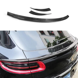 For Porsche Macan 2015 2016-2018 Dry Carbon Fiber Rear Boot Spoiler Wing Flap 3X - Picture 1 of 9