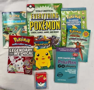 Vintage 1999 Pokemon Spielkarten & 7 Bücher - Ratgeber, Roman & Grafik - Bild 1 von 21