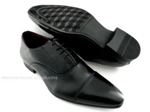 Chaussures de ville HOMME taille 43 noir costume mariage lacets NEUF #ELG082 - Bild 1 von 8