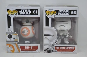 Lot of 2 FUNKO POP STAR WARS BB8 61 and 68 First Order Flametrooper  NIB - Picture 1 of 3