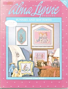 Bunnies and Sew Forth Counted Cross Stitch Craft Pattern Book 25 Pages - Picture 1 of 3