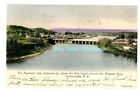 Schenectady NY - ERIE CANAL AQUEDUCT OVER MOWHAWK RIVER - Hand Colored Postcard