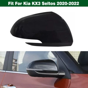 Black Right Side Rearview Mirror Cover Housing Cap For Kia KX3 Seltos 2020-2022 - Foto 1 di 7
