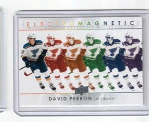 2021-22 UD Series 1 Electro Magnetic Card EM-4 David Perron St Louis Blues (SP) - Foto 1 di 2