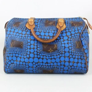 Louis Vuitton Monogram Yayoi Kusama Speedy 30- Limited Edition Blue - Picture 1 of 8
