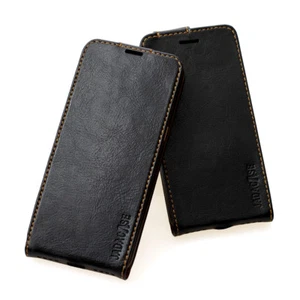 Leder Schutzhülle für Samsung A5 S7 S8 S9 Huawei P8 P10 P20 Apple iPhone 7 8 X - Picture 1 of 12