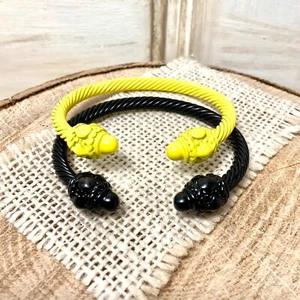 New trendy color 5mm cable cuff bracelet stackable must have items point fashion - Picture 1 of 12