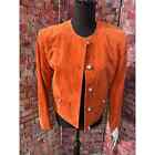 Vintage Suede Women’s Jacket Small 1980’s Rusty Orange Retro NEW with Tags