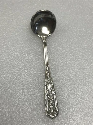 Antique Westmoreland Milburn Rose Sterling Silver Individual Salt Spoon - Image 1 of 4